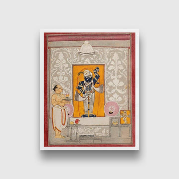 Shrinathji 2 Painting - Meri Deewar 4 :5 Vertical Premium Wall Art Canvas by MeriDeewar