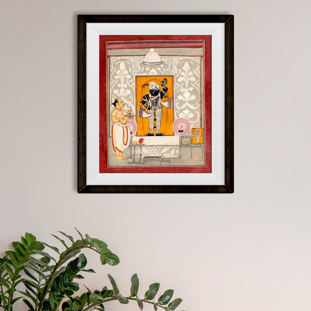 Shrinathji 2 Painting - Meri Deewar 4 :5 Vertical Premium Wall Art Canvas by MeriDeewar