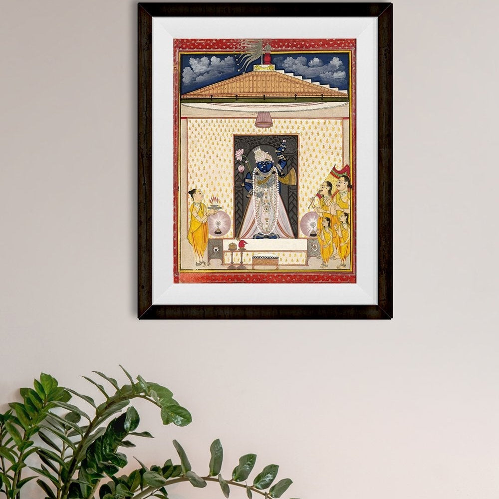 Shrinathji Painting - Meri Deewar 3 : 4 Vertical Premium Wall Art Canvas by MeriDeewar