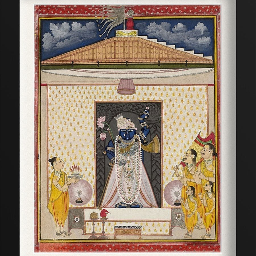 Shrinathji Painting - Meri Deewar 3 : 4 Vertical Premium Wall Art Canvas by MeriDeewar