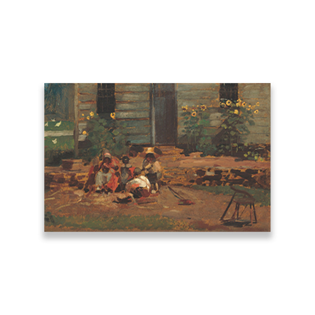 Sketch of a Cottage Yard painting - Meri Deewar 3 : 2 Horizontal Premium Wall Art Canvas by MeriDeewar