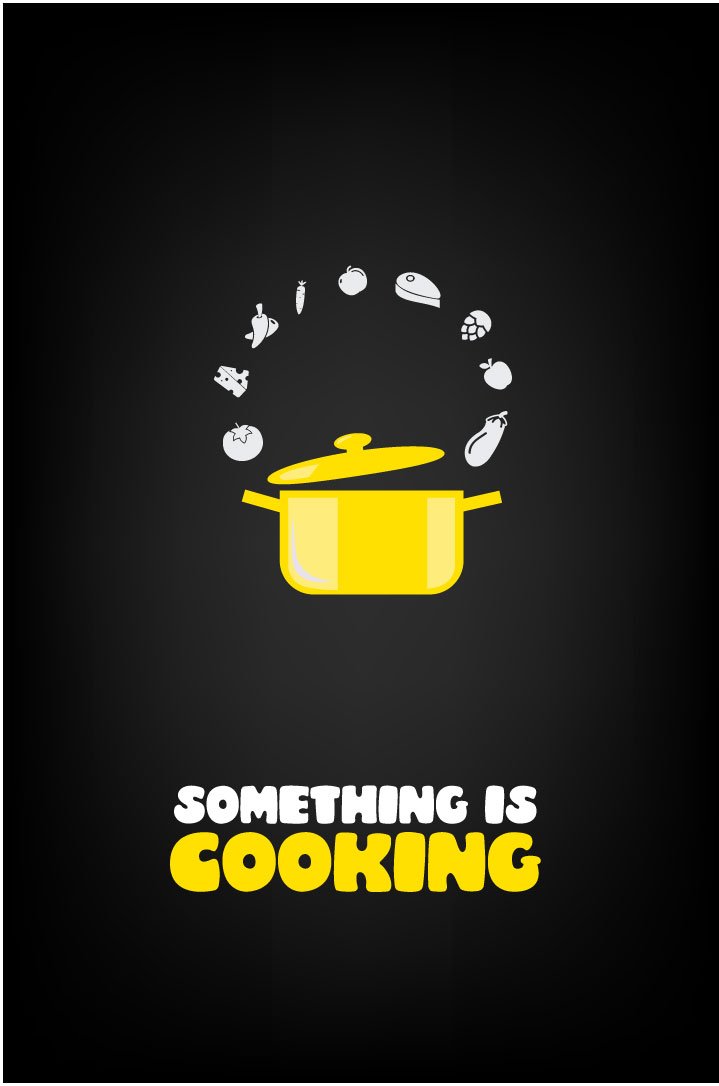 Something is cooking poster- Meri Deewar Poster A3 / Poster Premium Wall Art Canvas by MeriDeewar