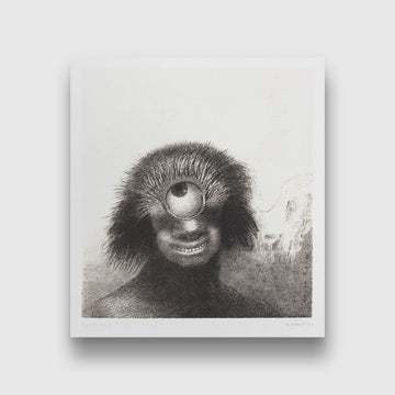 Sort of Smiling and Hideous Cyclops by the Flower 1 : 1 Square Premium Wall Art Canvas by MeriDeewar