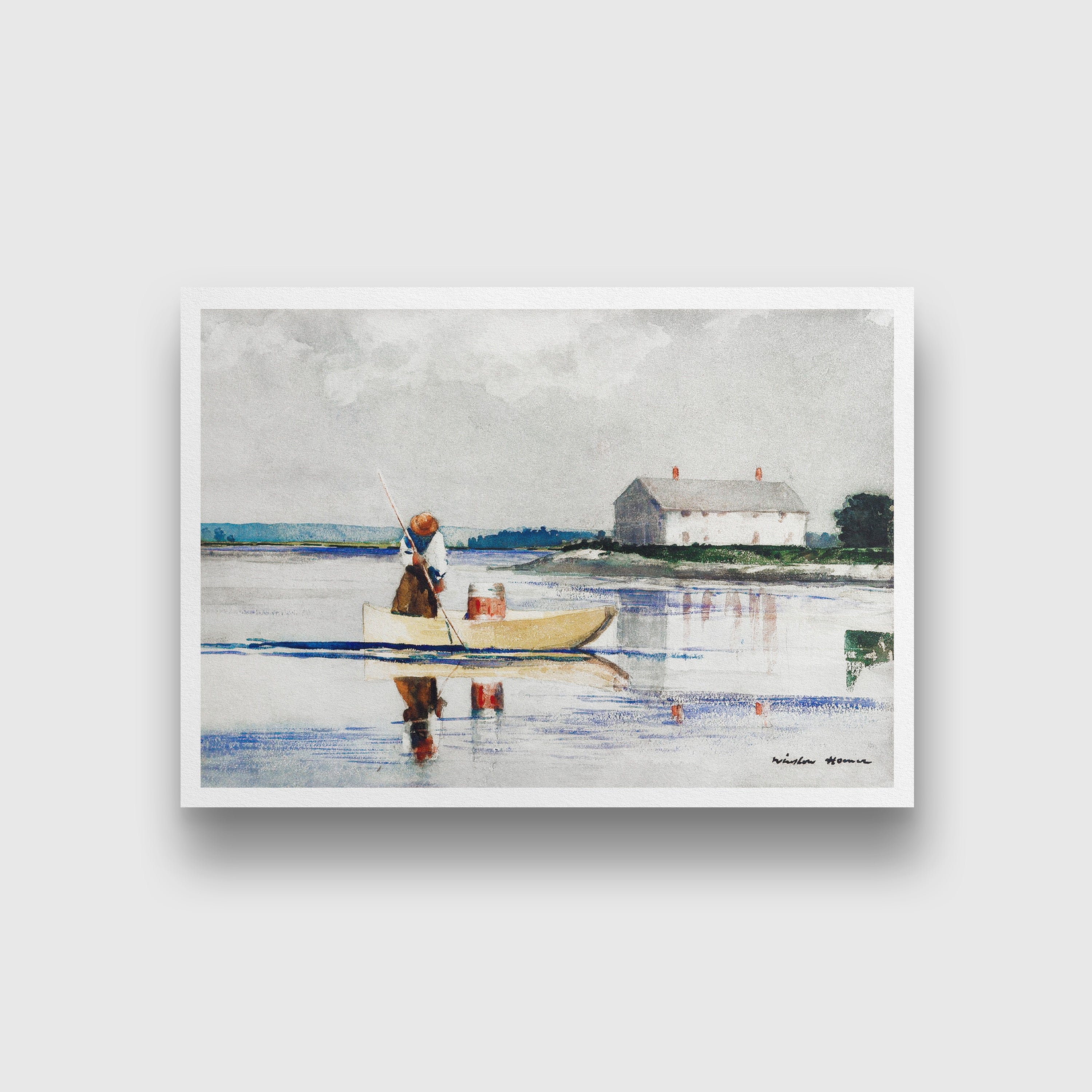 Spearing Eels painting - Meri Deewar 3 : 2 Horizontal Premium Wall Art Canvas by MeriDeewar