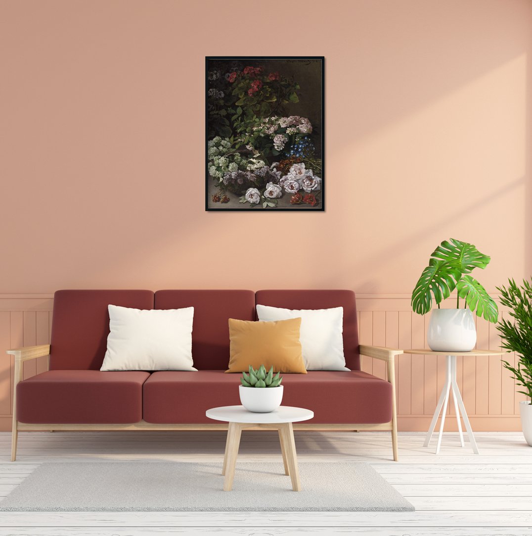 Spring Flowers Painting-Meri Deewar 3 : 4 Vertical Premium Wall Art Canvas by MeriDeewar