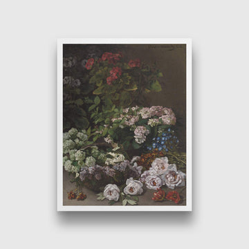 Spring Flowers Painting-Meri Deewar 3 : 4 Vertical Premium Wall Art Canvas by MeriDeewar