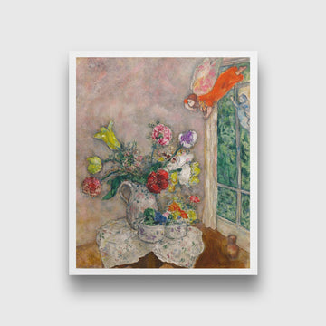 Spring flowers Painting - Meri Deewar 5 : 6 Vertical Premium Wall Art Canvas by MeriDeewar