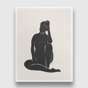 Stance Black Painting 4 X 5.5 Vertical Premium Wall Art Canvas by MeriDeewar