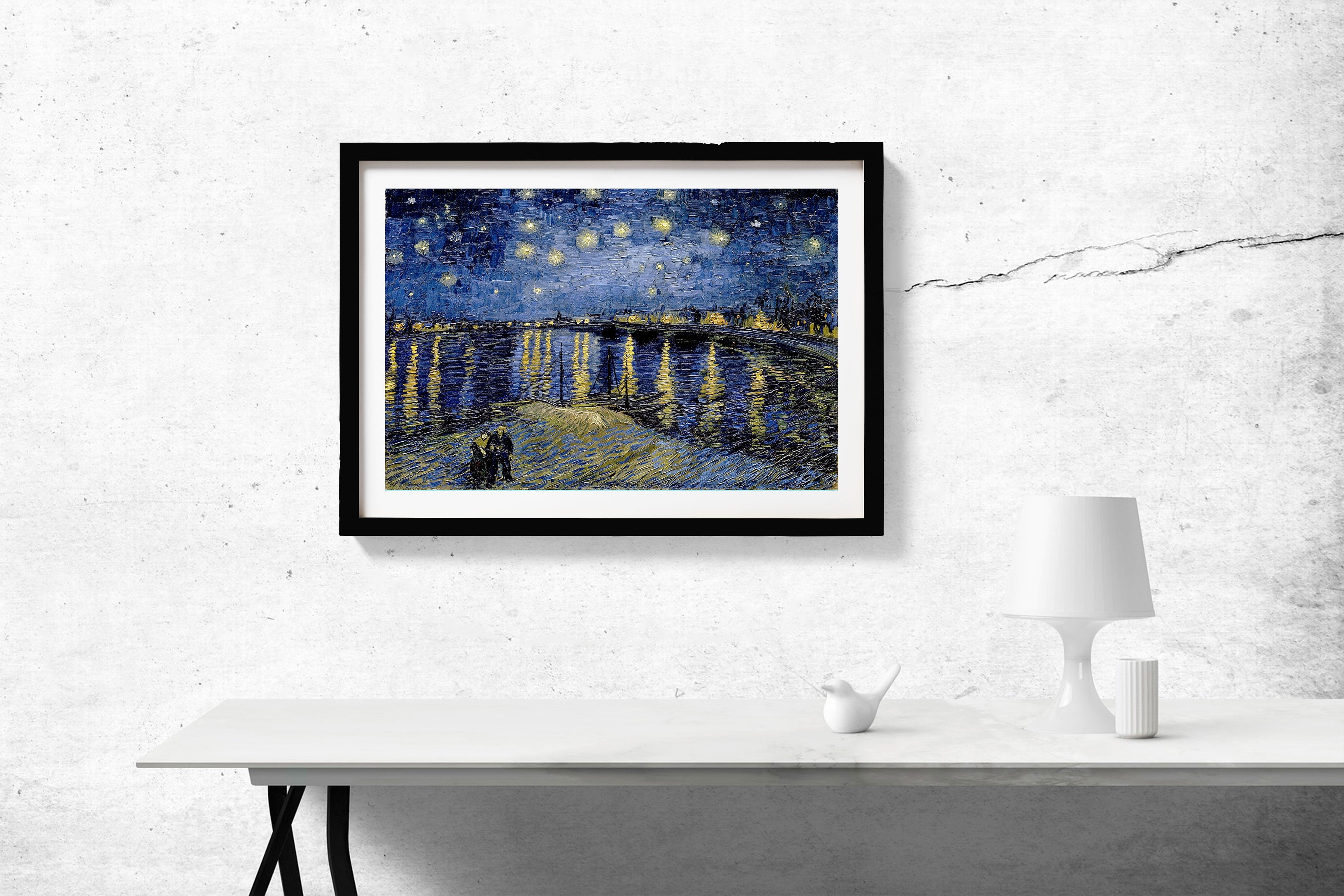 Starry Night by Van Gogh Painting - Meri Deewar 5 : 4 Horizontal Premium Wall Art Canvas by MeriDeewar