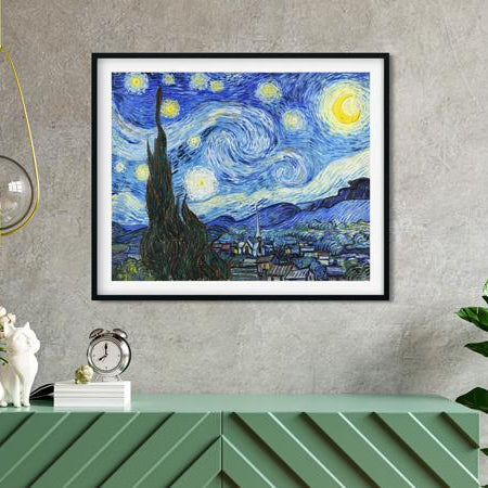 Starry Night by Vincent Van Gogh Painting 5 : 4 Horizontal Premium Wall Art Canvas by MeriDeewar
