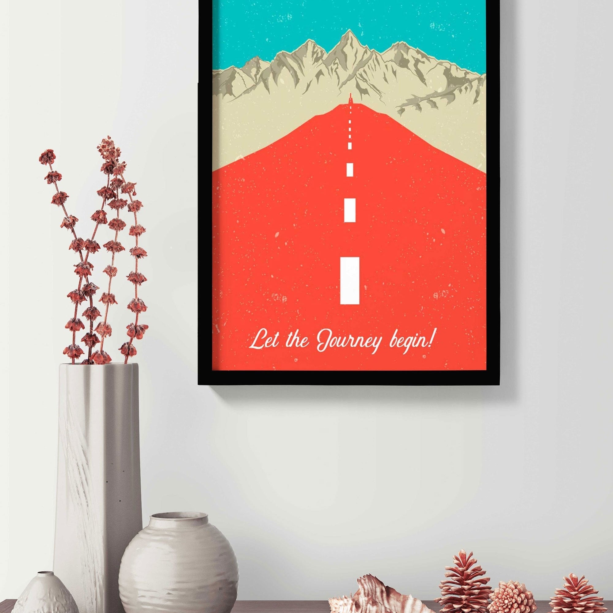 Start the Journey Art Painting - Meri Deewar 1 : 1 Square Premium Wall Art Canvas by MeriDeewar