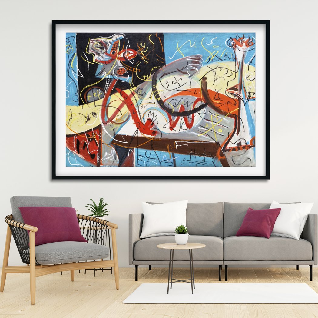 Stenographic Figure-Meri Deewar 4 : 3 Horizontal Premium Wall Art Canvas by MeriDeewar