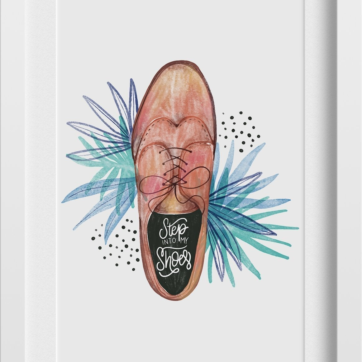 step-in-to-my-shoes Painting - Meri Deewar 2 : 3 Vertical Premium Wall Art Canvas by MeriDeewar