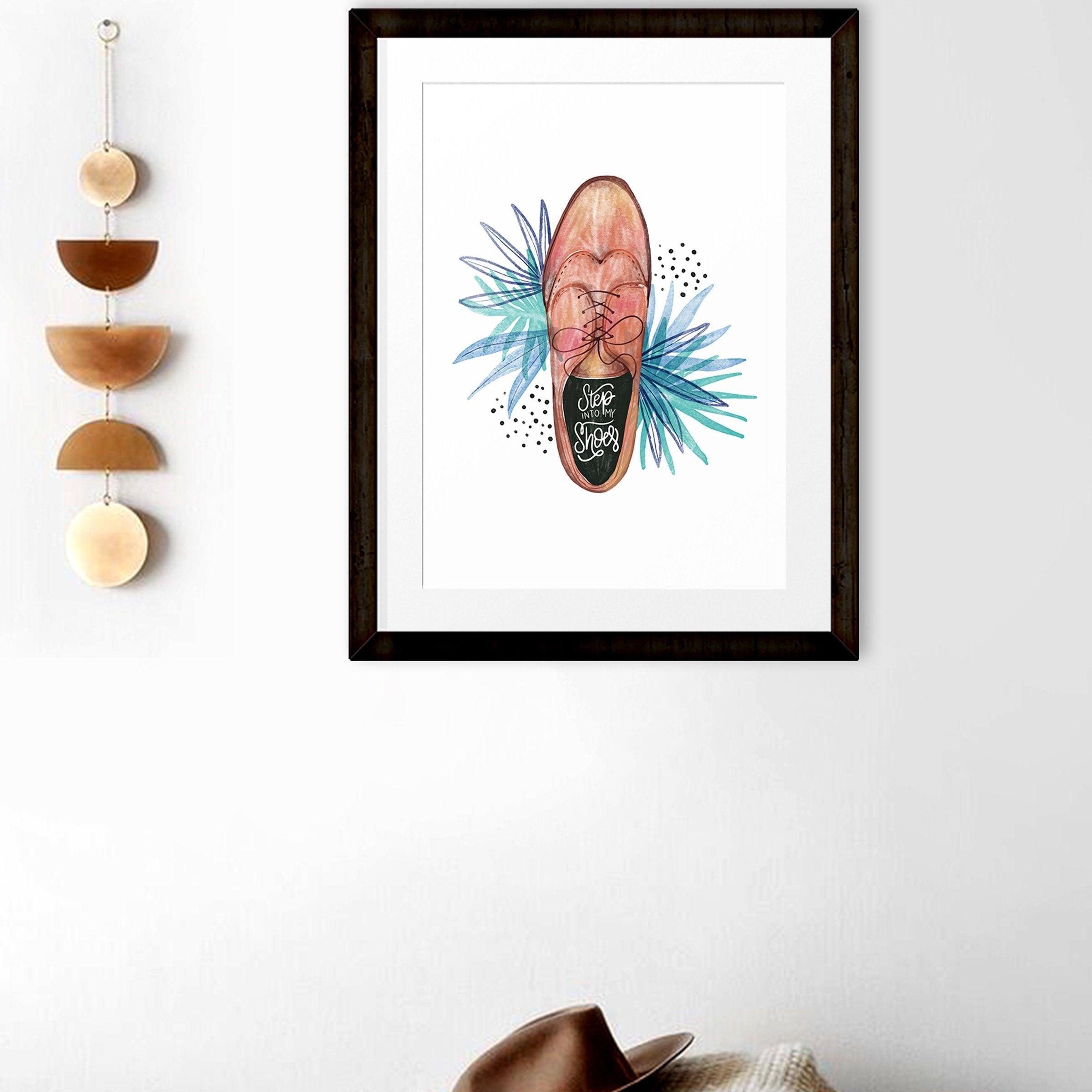 step-in-to-my-shoes Painting - Meri Deewar 2 : 3 Vertical Premium Wall Art Canvas by MeriDeewar