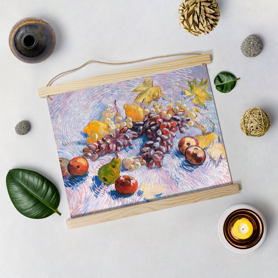 Still Life By Van Gogh Hanging Canvas Painting - Meri Deewar Hanging Canvas Premium Wall Art Canvas by MeriDeewar