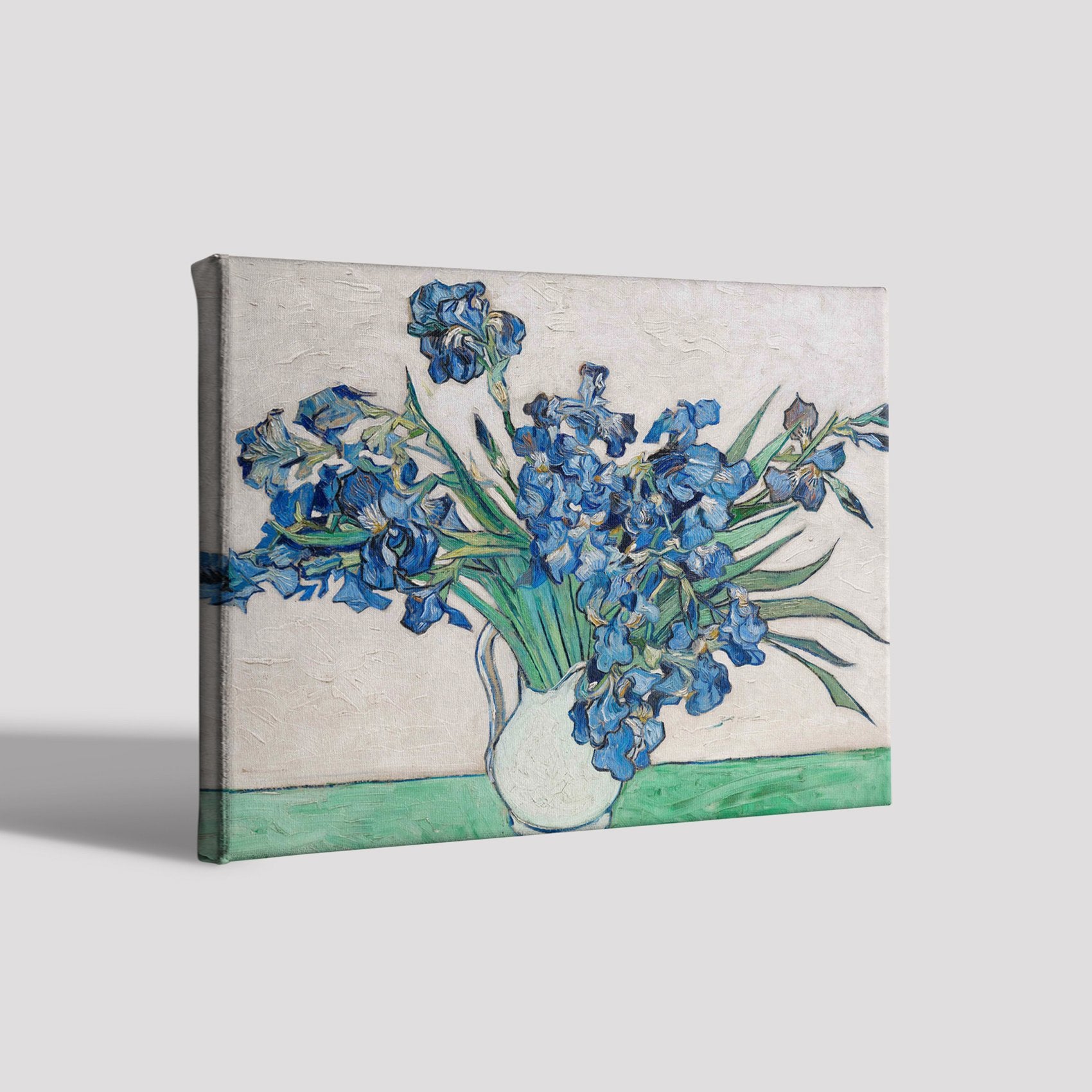 Still Life Vase With Irises By Van Gogh Painting - Meri Deewar 5 : 4 Horizontal Premium Wall Art Canvas by MeriDeewar