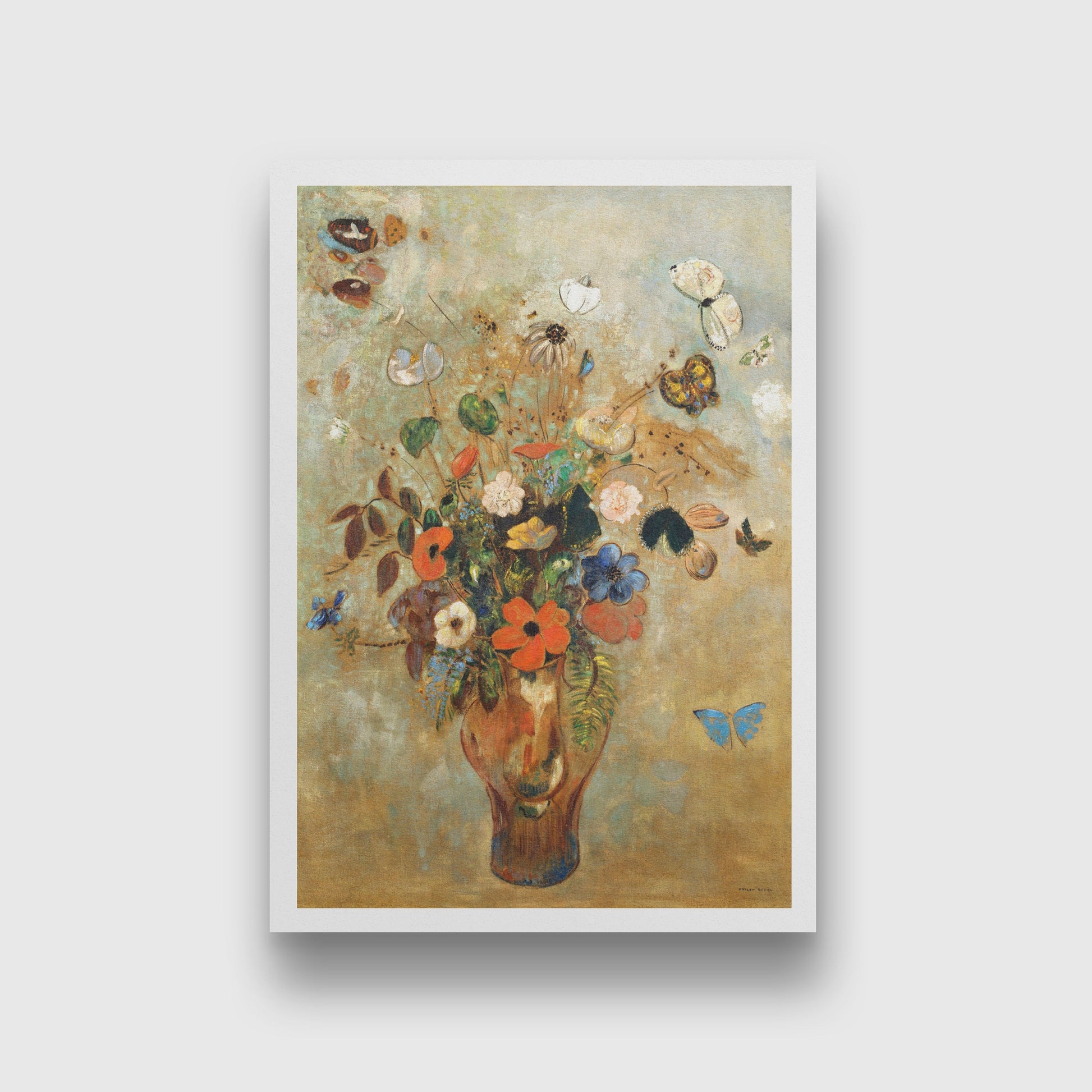 Still Life with Flowers painting 2 : 3 Vertical Premium Wall Art Canvas by MeriDeewar