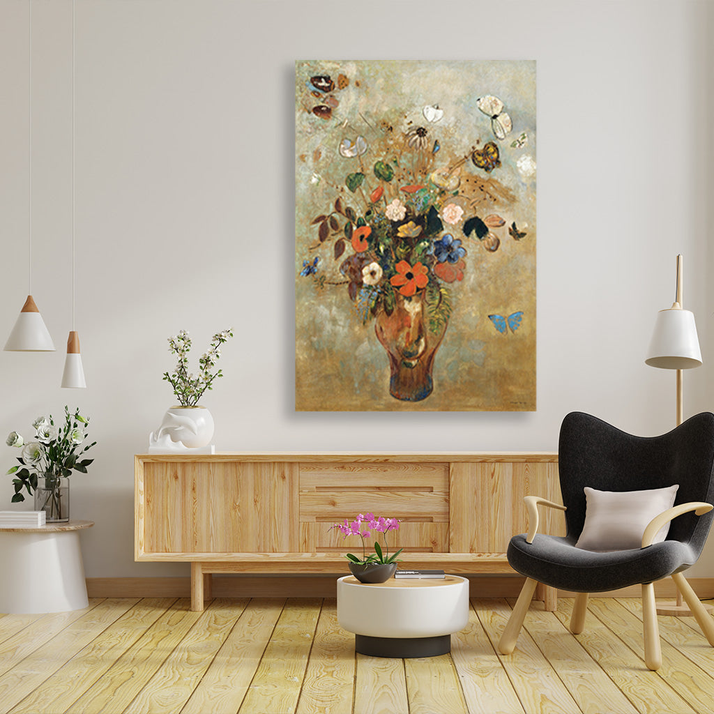 Still Life with Flowers painting 2 : 3 Vertical Premium Wall Art Canvas by MeriDeewar