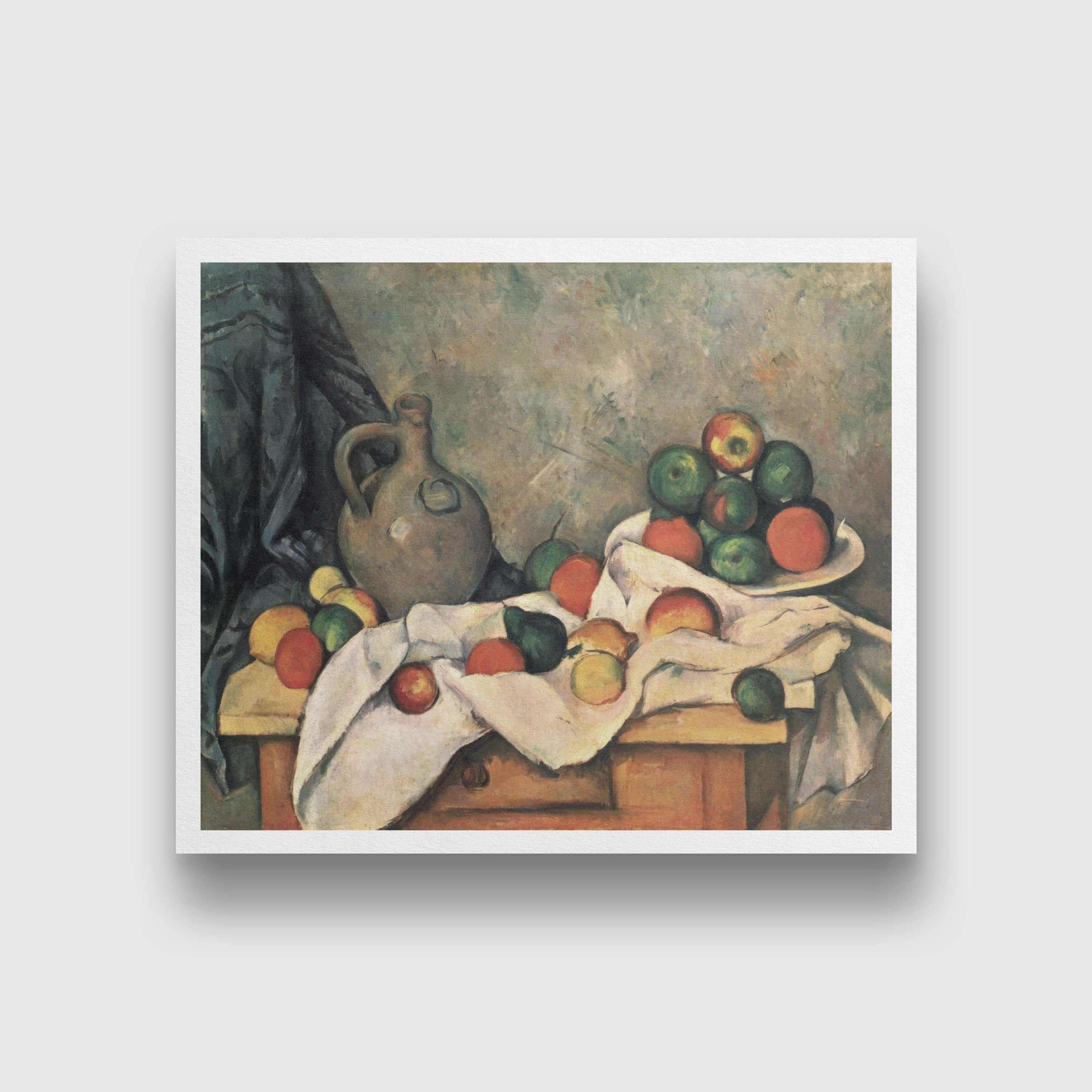 Still Life With Fruits Painting - Meri Deewar 6 : 5 Horizontal Premium Wall Art Canvas by MeriDeewar