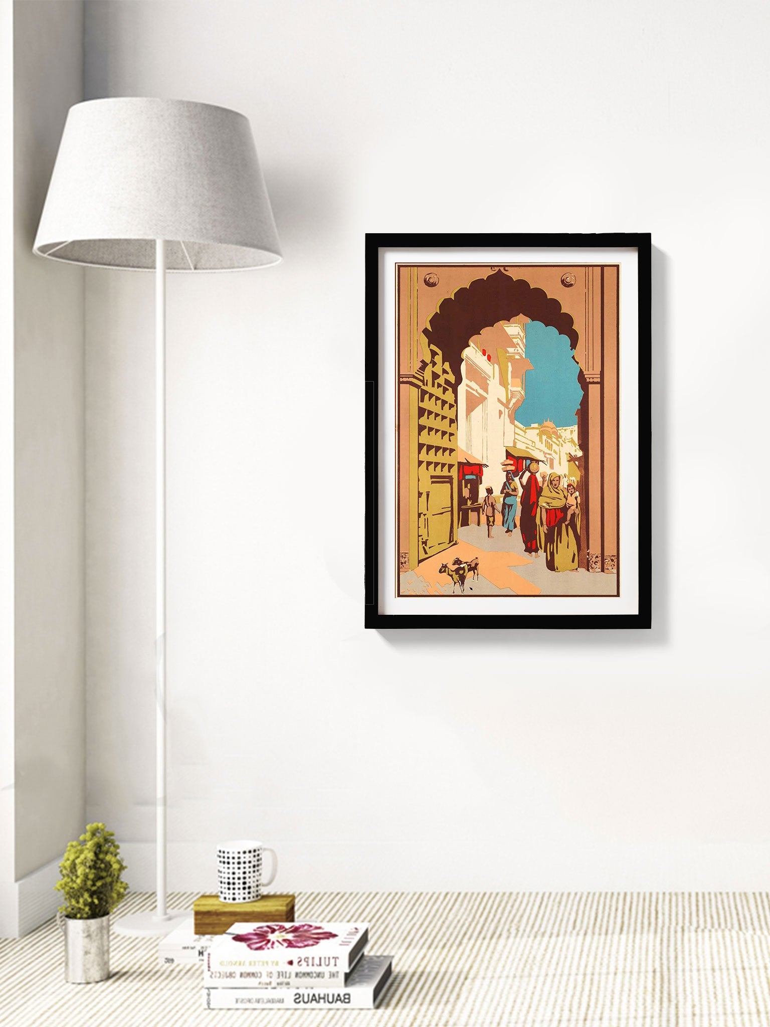 Streets of India Art Painting - Meri Deewar 2 : 3 Vertical Premium Wall Art Canvas by MeriDeewar
