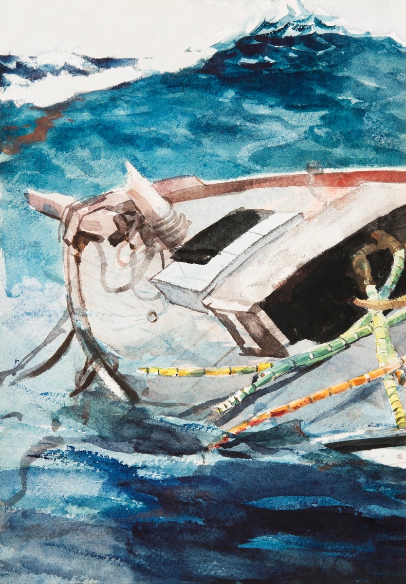 Study for The Gulf Stream painting - Meri Deewar 2 : 3 Vertical Premium Wall Art Canvas by MeriDeewar