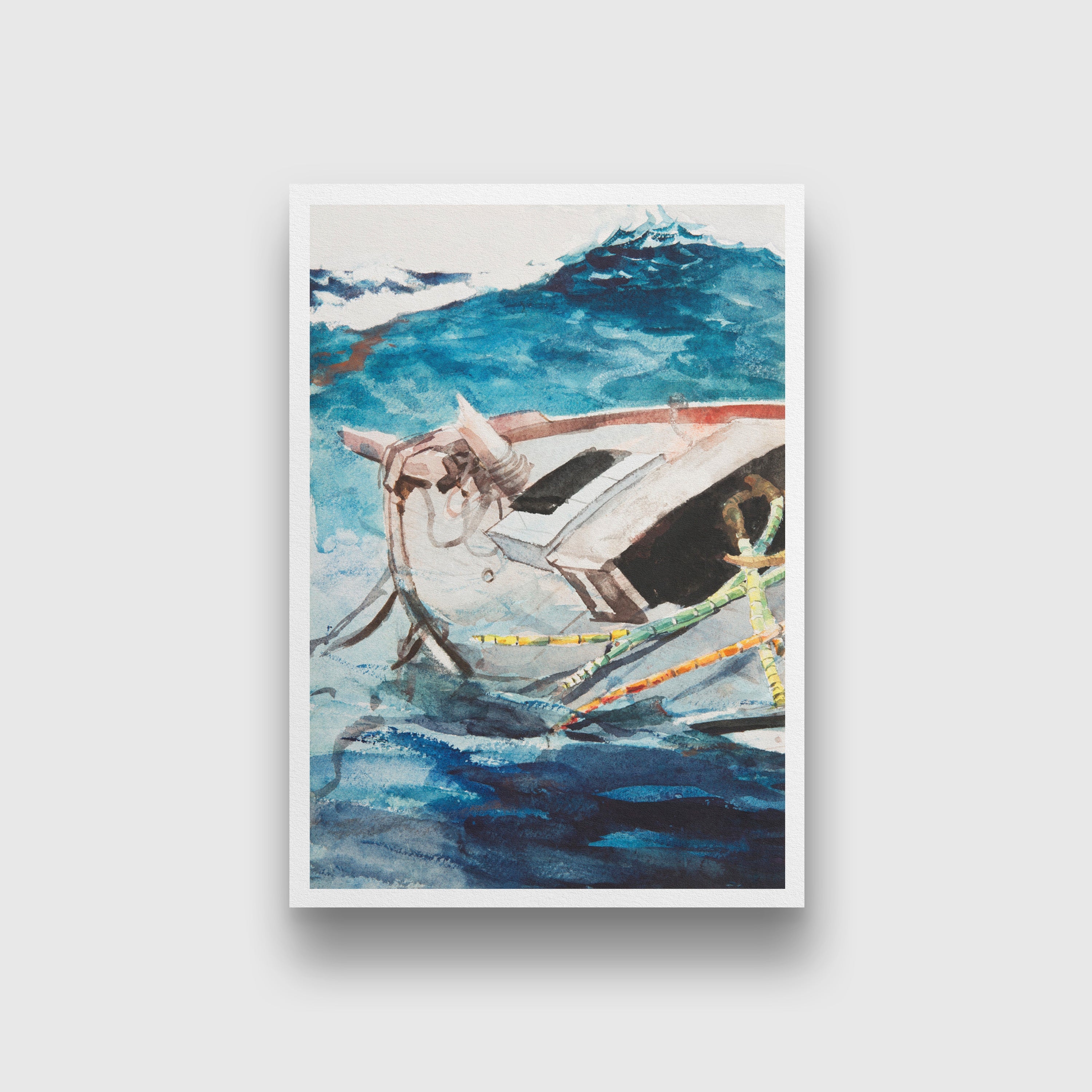 Study for The Gulf Stream painting - Meri Deewar 2 : 3 Vertical Premium Wall Art Canvas by MeriDeewar