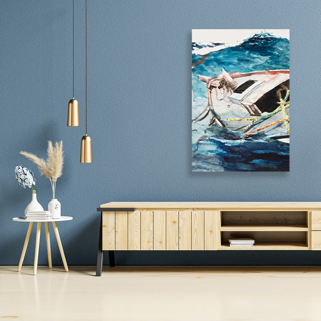 Study for The Gulf Stream painting - Meri Deewar 2 : 3 Vertical Premium Wall Art Canvas by MeriDeewar