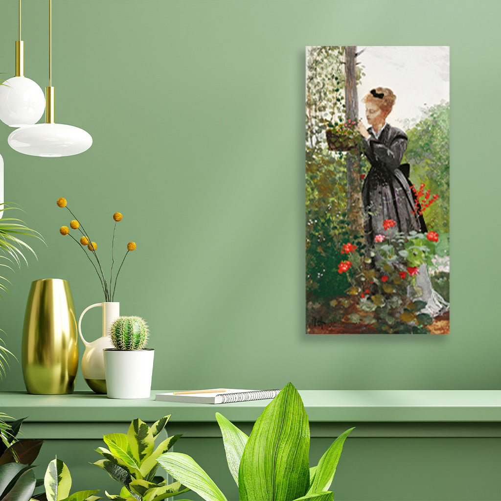 Summer ( painting - Meri Deewar 1 : 2 Vertical Premium Wall Art Canvas by MeriDeewar