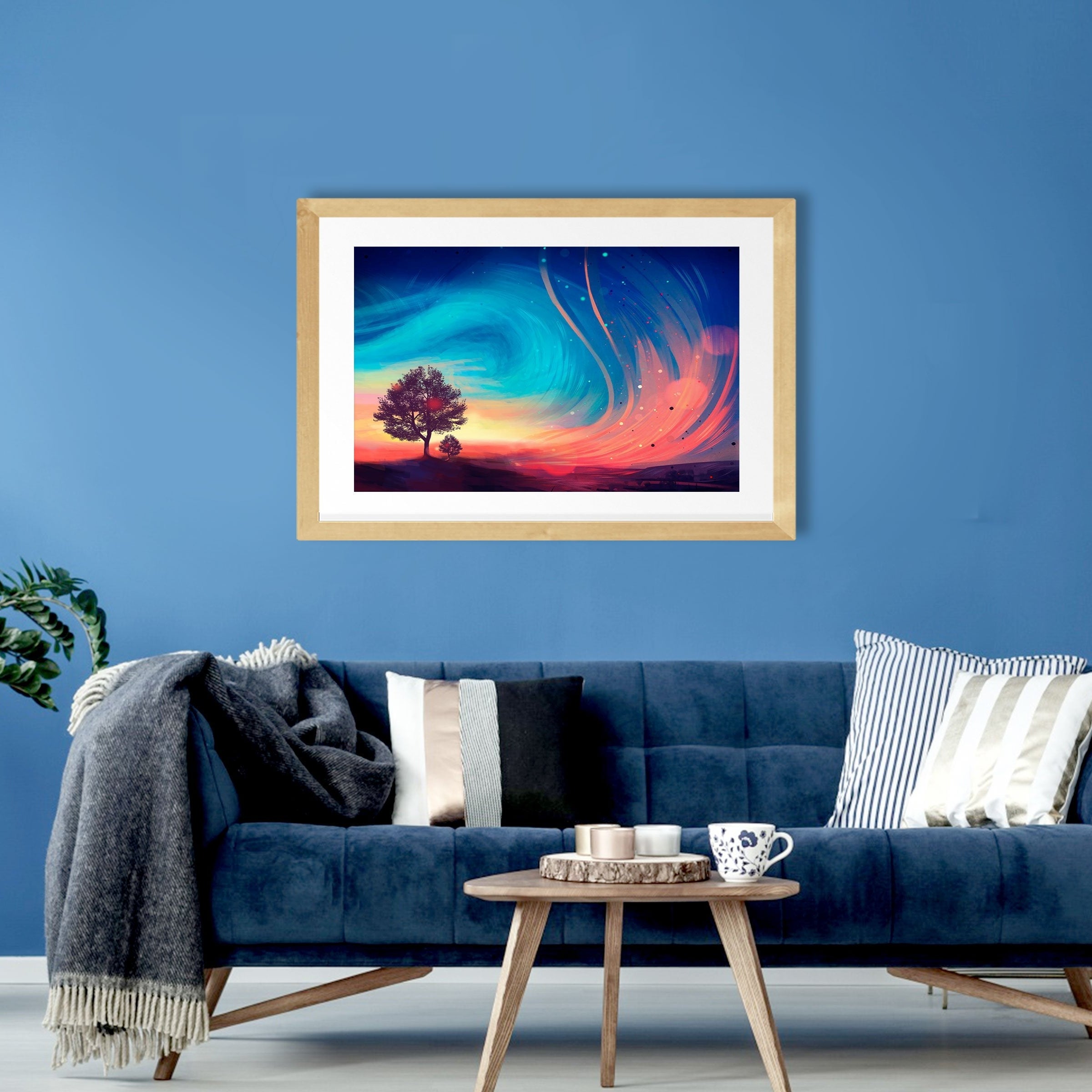 Sunrise Abstract Painting - Meri Deewar 3 : 2 Horizontal Premium Wall Art Canvas by MeriDeewar