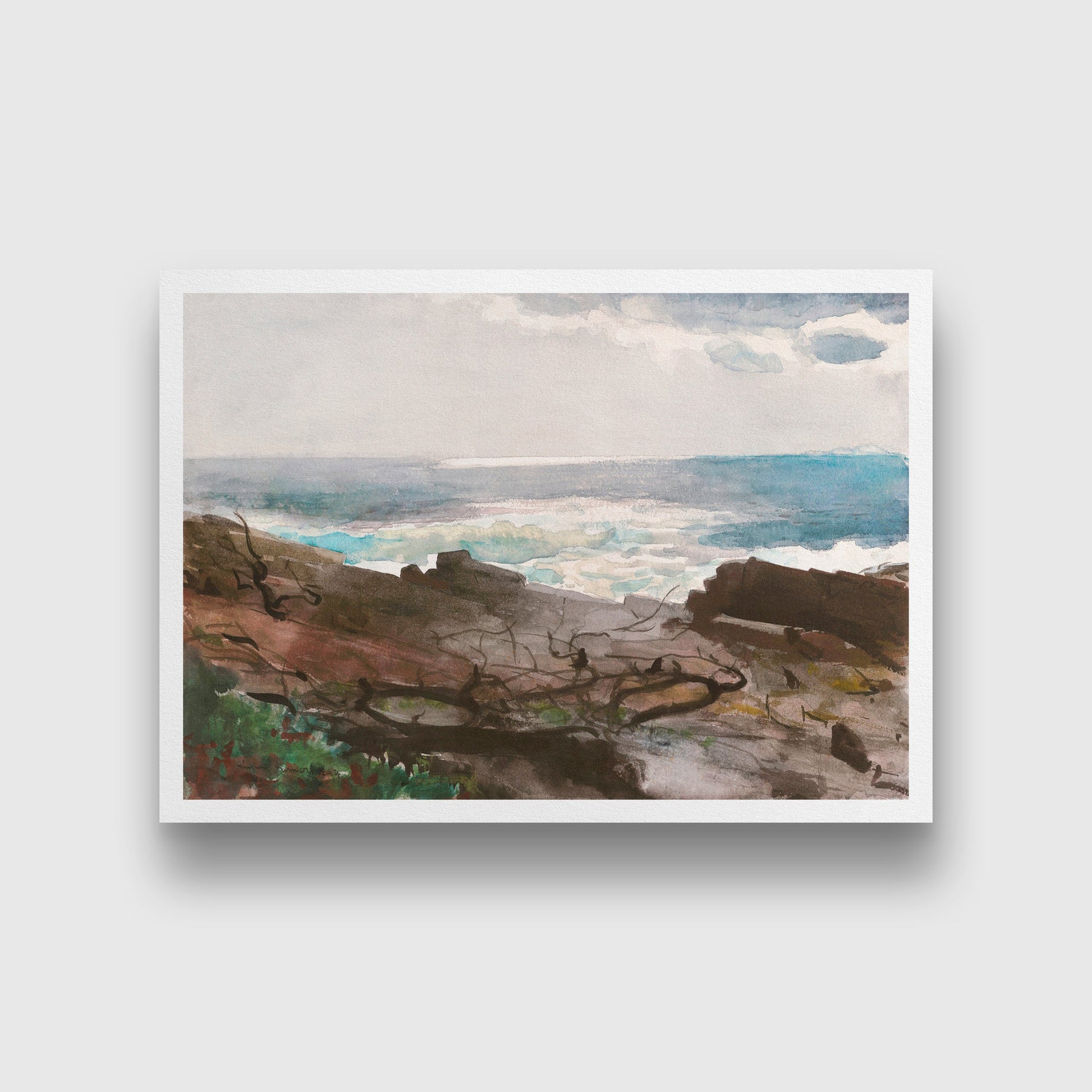 Sunshine and Shadow, Prout’s Neck painting - Meri Deewar 3 : 2 Horizontal Premium Wall Art Canvas by MeriDeewar