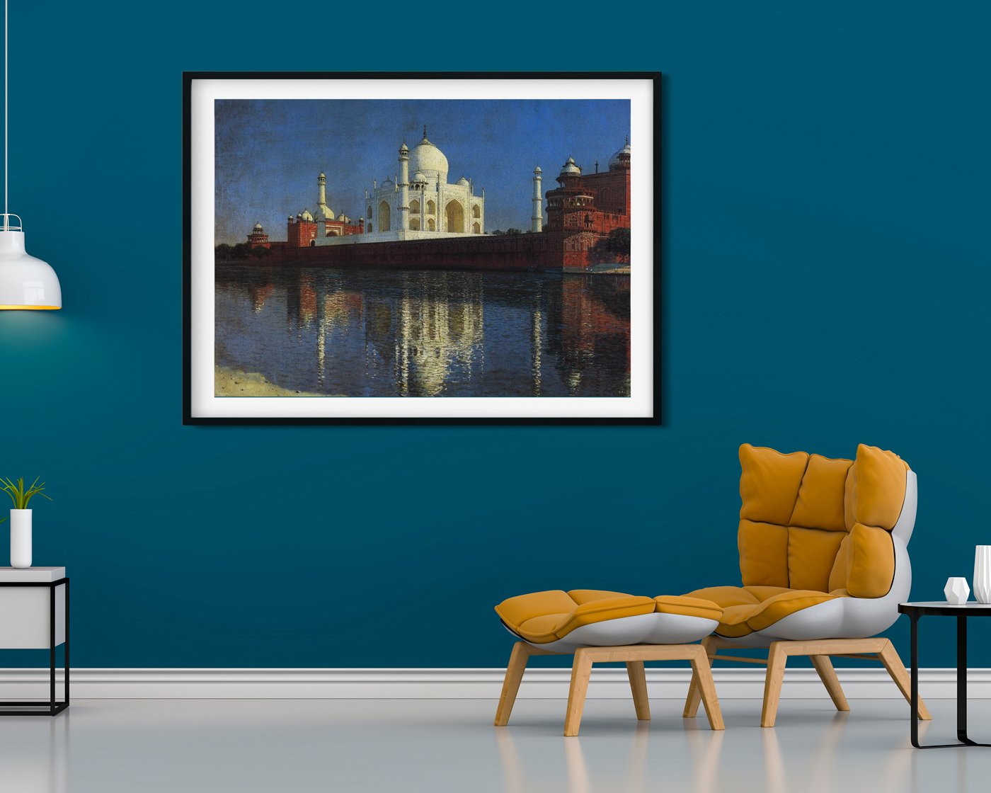 Taj mahal mausoleum Painting - Meri Deewar 4 : 3 Horizontal Premium Wall Art Canvas by MeriDeewar