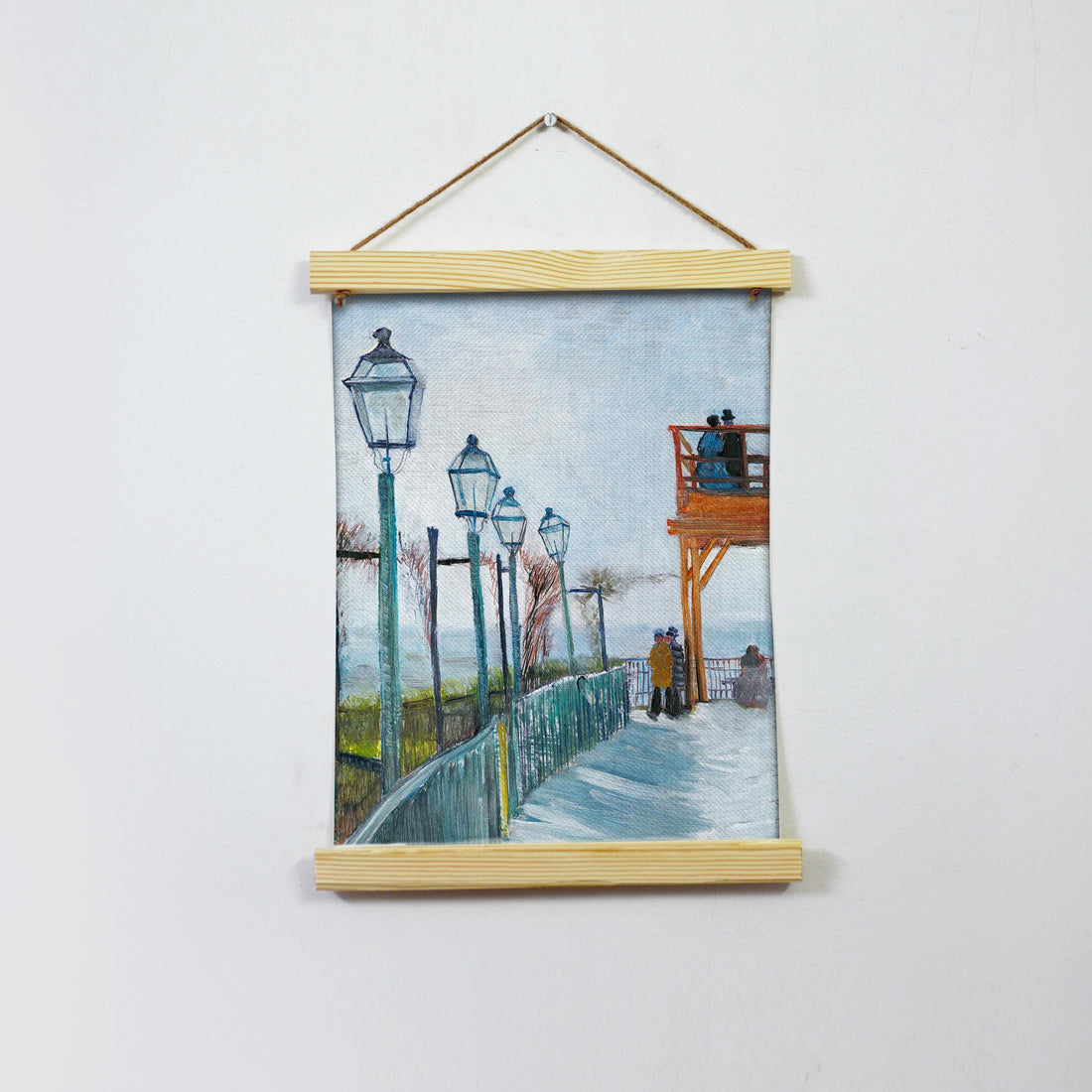 Terrace And Observation Deck By Van Gogh Hanging Canvas Painting - Meri Deewar Hanging Canvas Premium Wall Art Canvas by MeriDeewar