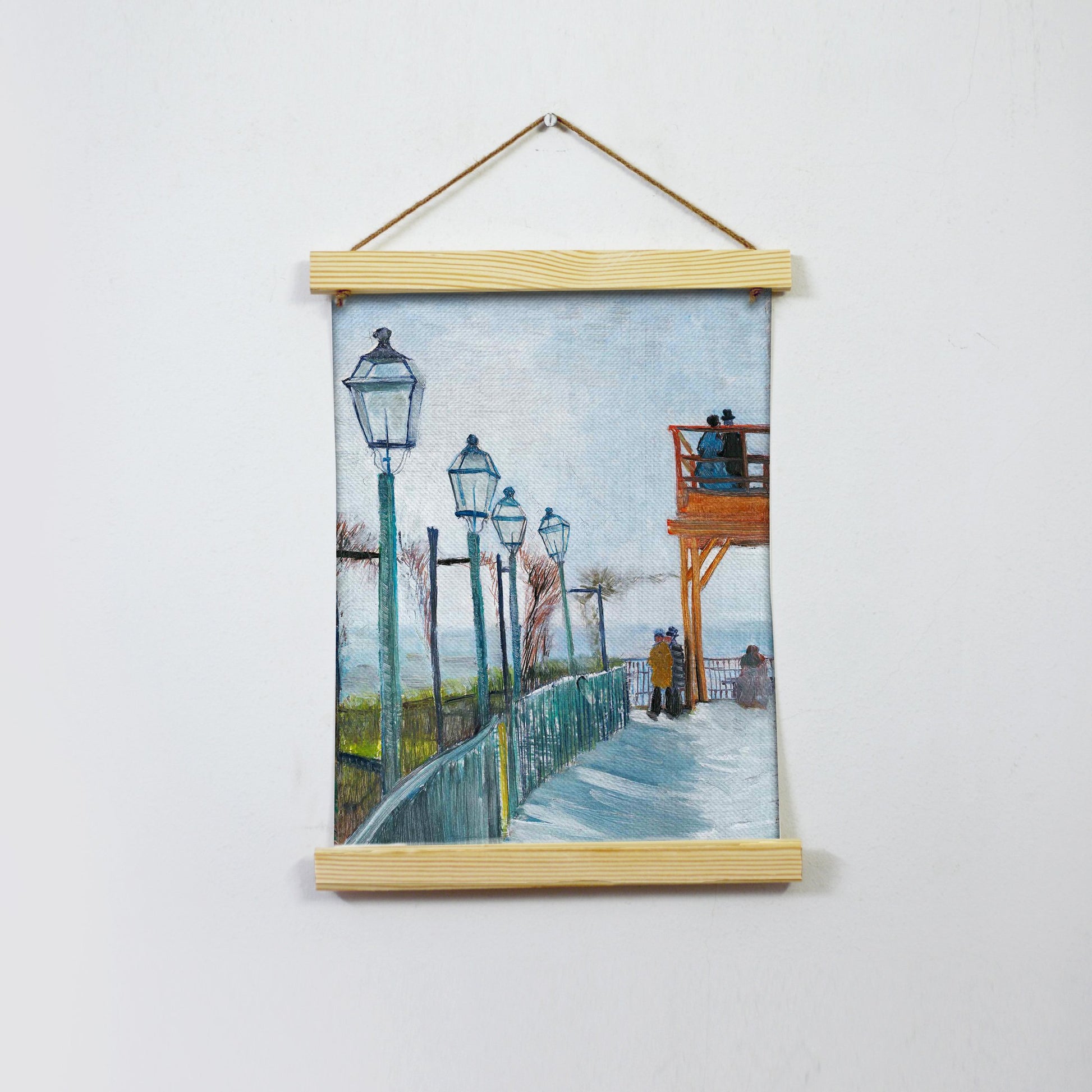 Terrace And Observation Deck By Van Gogh Hanging Canvas Painting - Meri Deewar Hanging Canvas Premium Wall Art Canvas by MeriDeewar