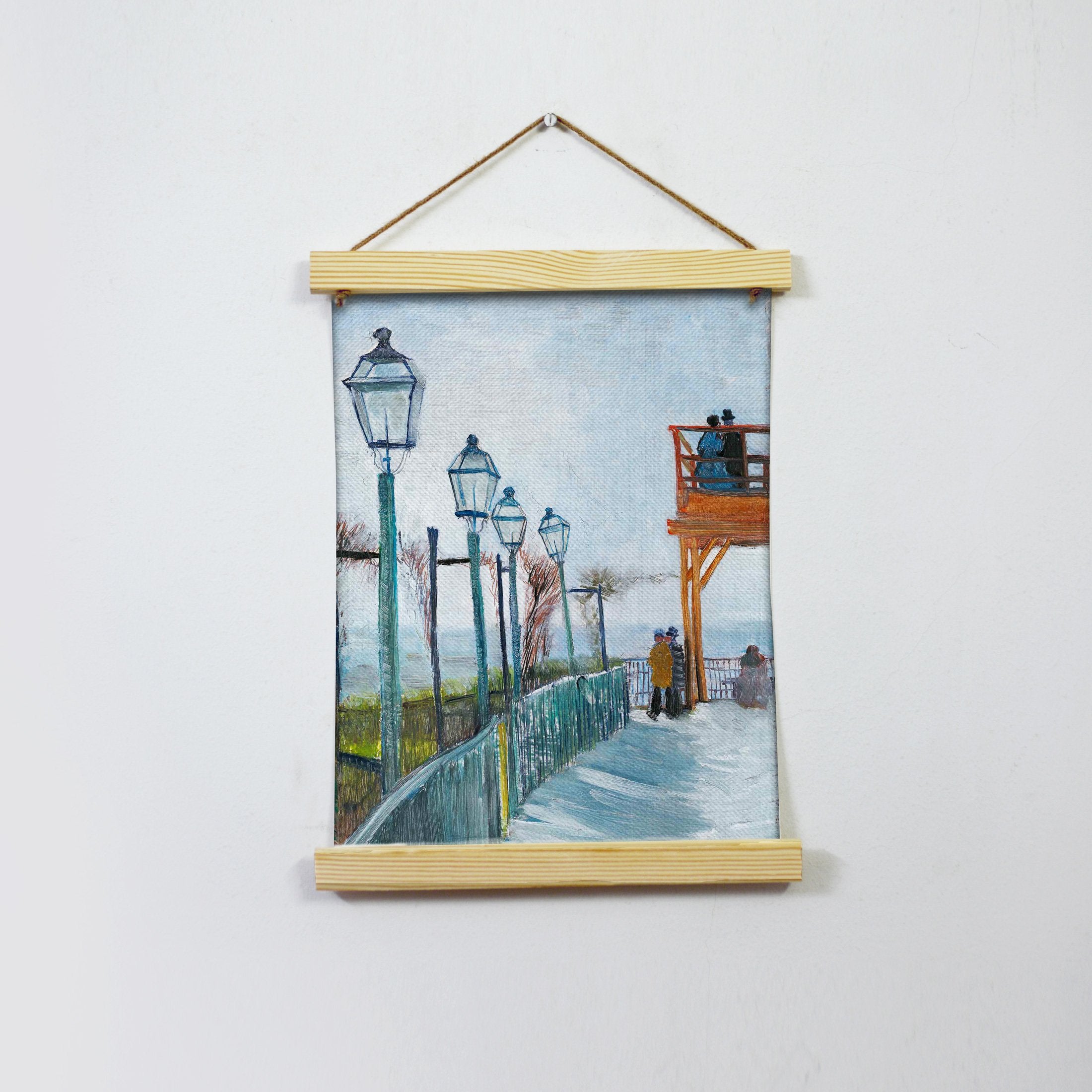 Terrace And Observation Deck By Van Gogh Hanging Canvas Painting - Meri Deewar Hanging Canvas Premium Wall Art Canvas by MeriDeewar