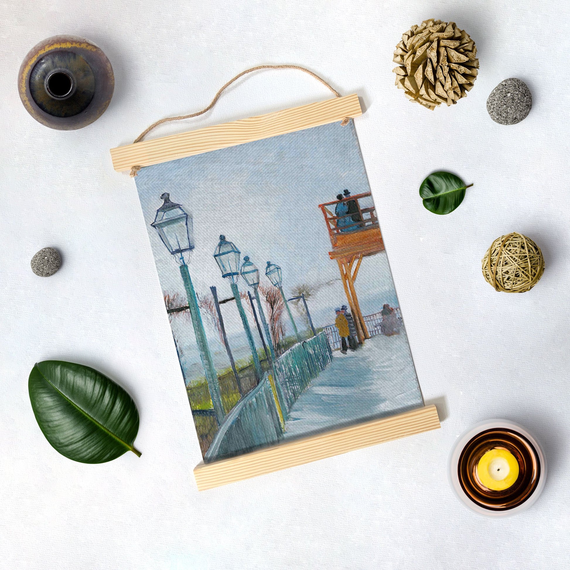 Terrace And Observation Deck By Van Gogh Hanging Canvas Painting - Meri Deewar Hanging Canvas Premium Wall Art Canvas by MeriDeewar