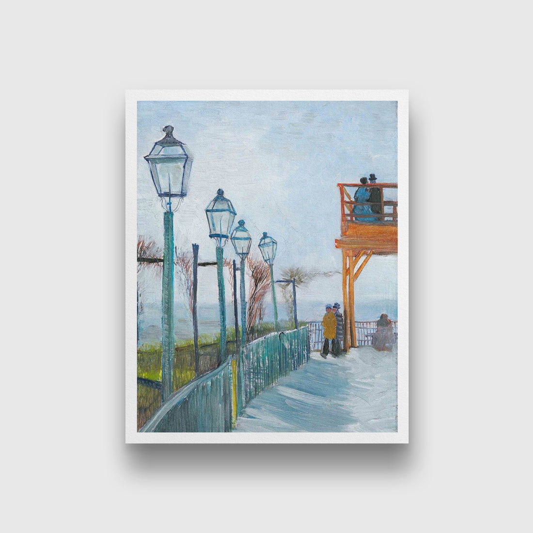Terrace and Observation Deck By Van Gogh Painting - Meri Deewar 3 : 4 Vertical Premium Wall Art Canvas by MeriDeewar