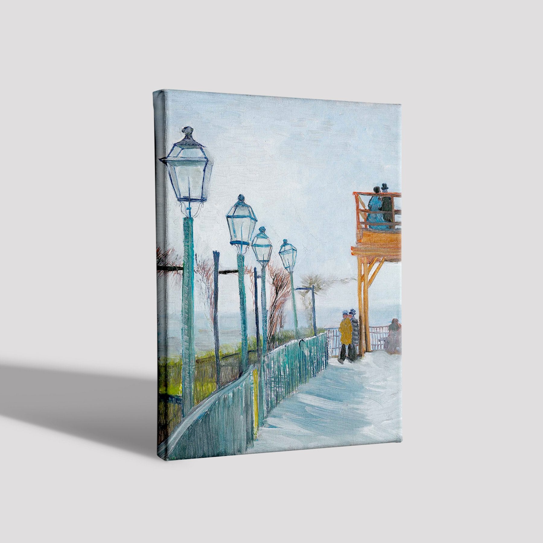 Terrace and Observation Deck By Van Gogh Painting - Meri Deewar 3 : 4 Vertical Premium Wall Art Canvas by MeriDeewar
