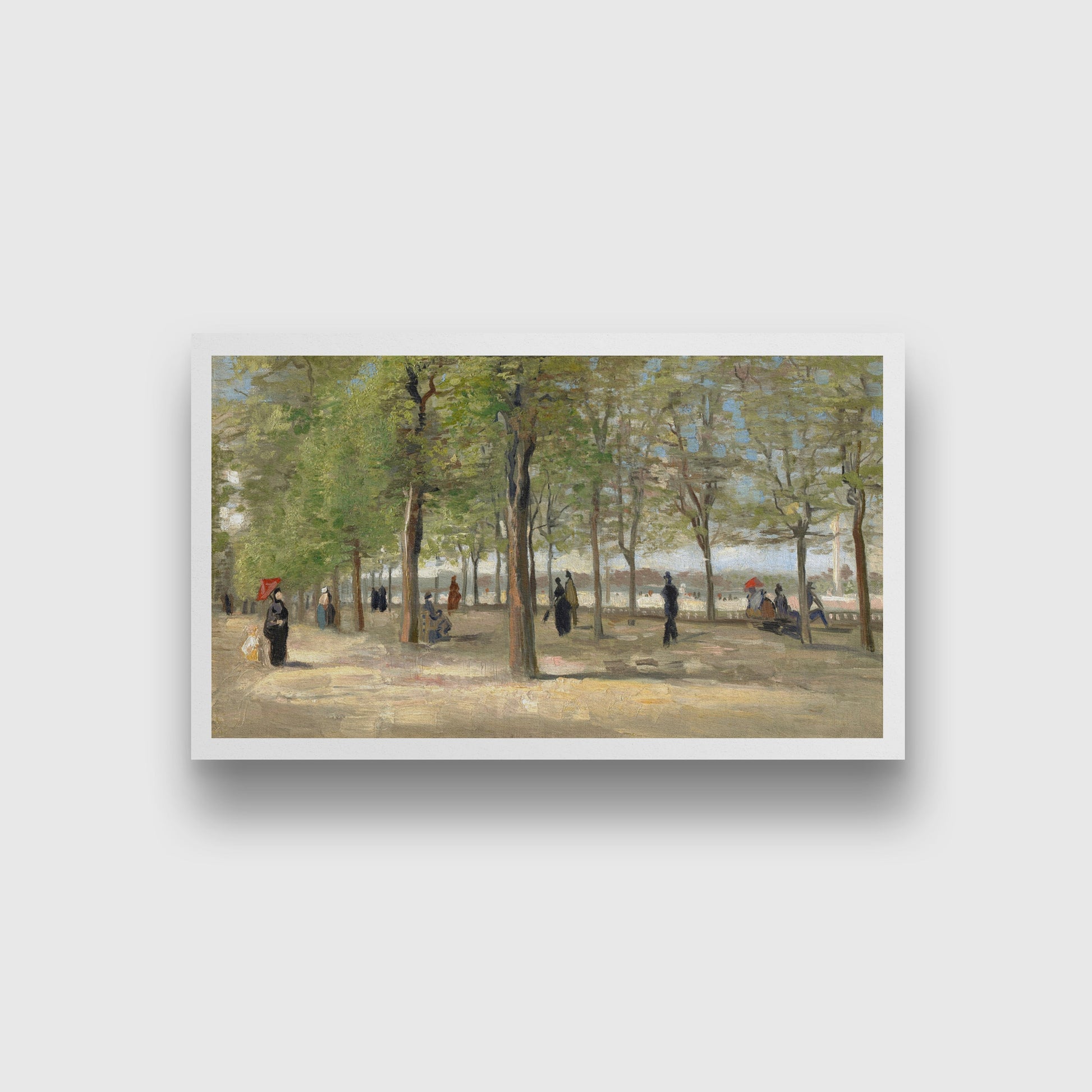 Terrace in the Luxembourg Gardens (1886) famous painting 2 : 1 Horizontal Premium Wall Art Canvas by MeriDeewar