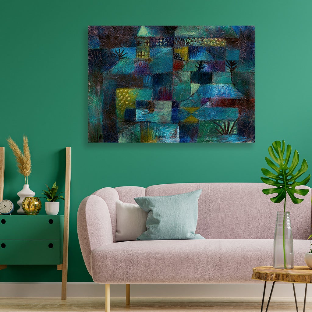 Terraced garden painting - Meri Deewar 3 : 2 Horizontal Premium Wall Art Canvas by MeriDeewar