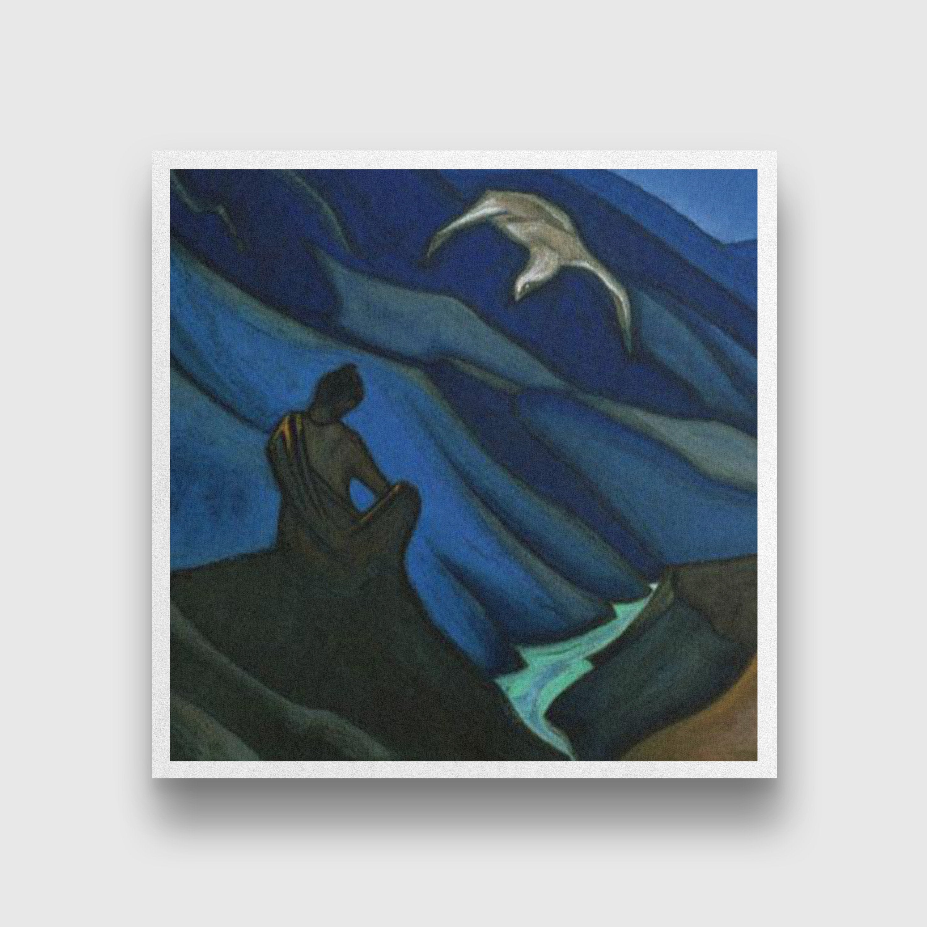 Testament of the Teacher Painting - Meri Deewar 1 : 1 Square Premium Wall Art Canvas by MeriDeewar