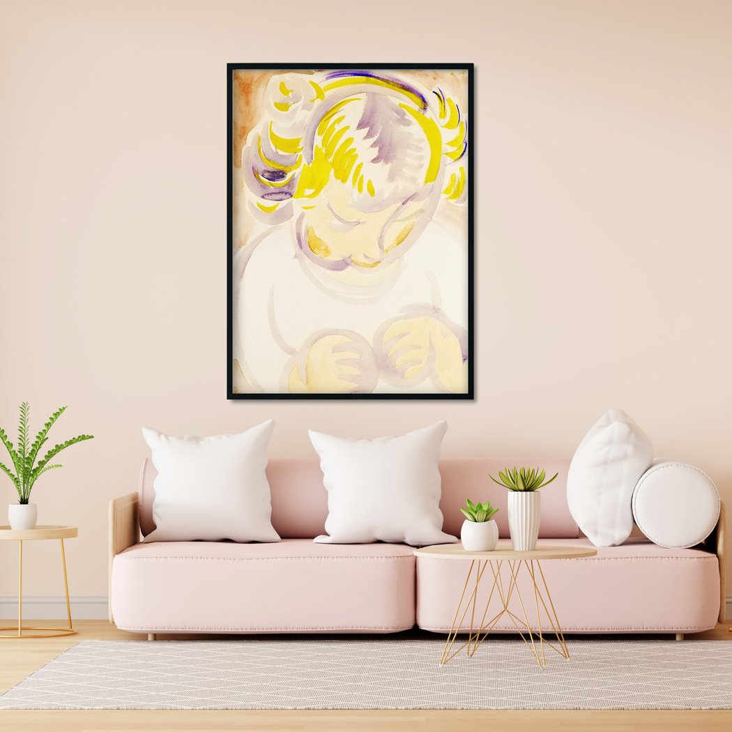 The Artist's Daughter Henry Lyman Saÿen Painting - Meri Deewar 3 : 4.2 Vertical Premium Wall Art Canvas by MeriDeewar