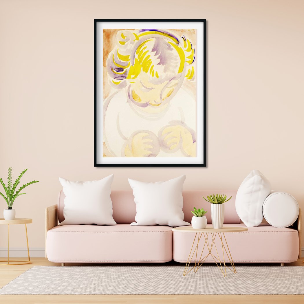 The Artist's Daughter Henry Lyman Saÿen Painting - Meri Deewar 3 : 4.2 Vertical Premium Wall Art Canvas by MeriDeewar