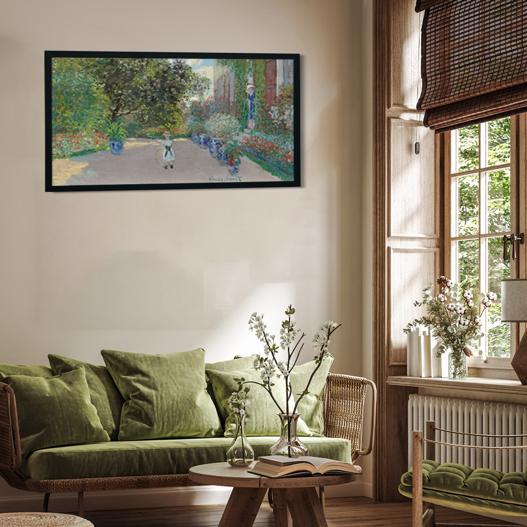 The Artist's House at Argenteuil Painting 2 : 1 Horizontal Premium Wall Art Canvas by MeriDeewar