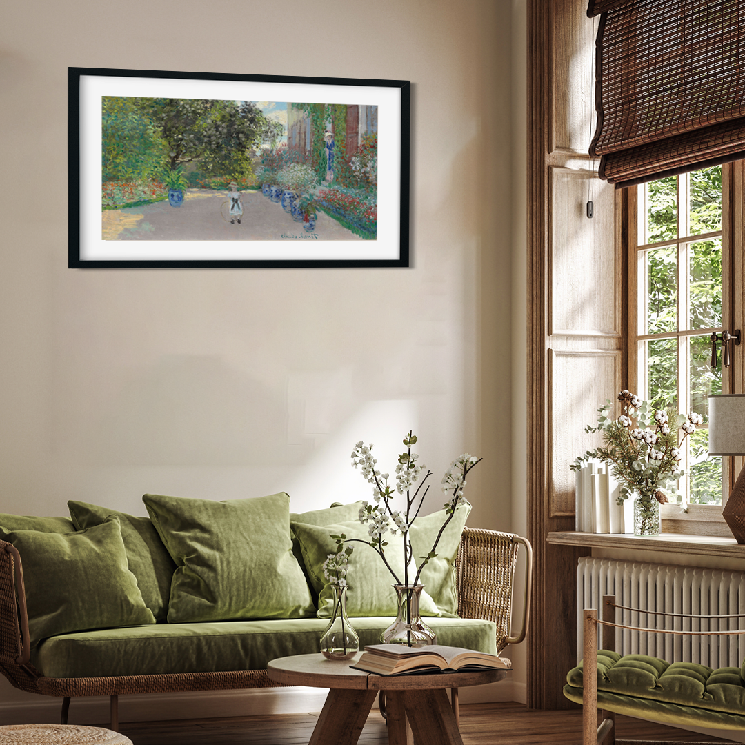 The Artist's House at Argenteuil Painting 2 : 1 Horizontal Premium Wall Art Canvas by MeriDeewar