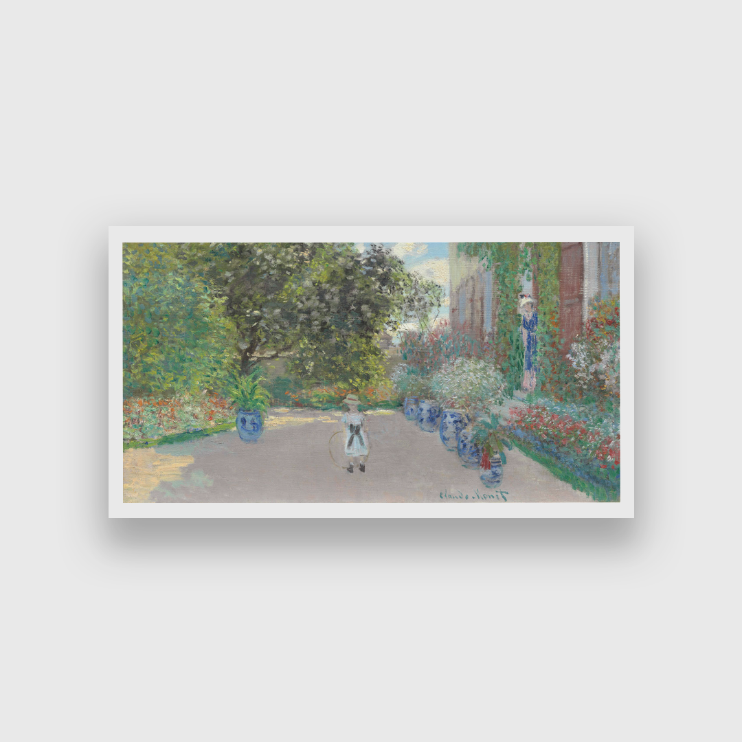 The Artist's House at Argenteuil Painting 2 : 1 Horizontal Premium Wall Art Canvas by MeriDeewar