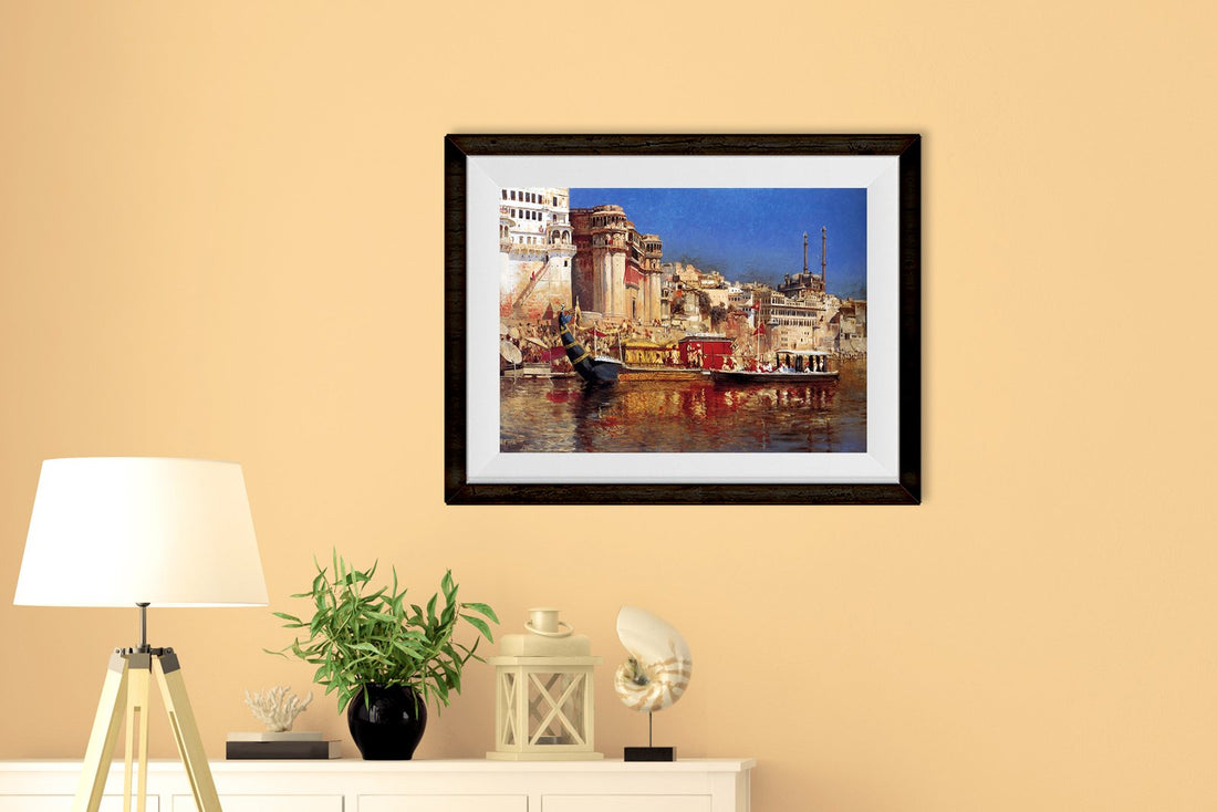 The Barge Of The Maharaja of Benares Painting - Meri Deewar 3 : 4 Vertical Premium Wall Art Canvas by MeriDeewar
