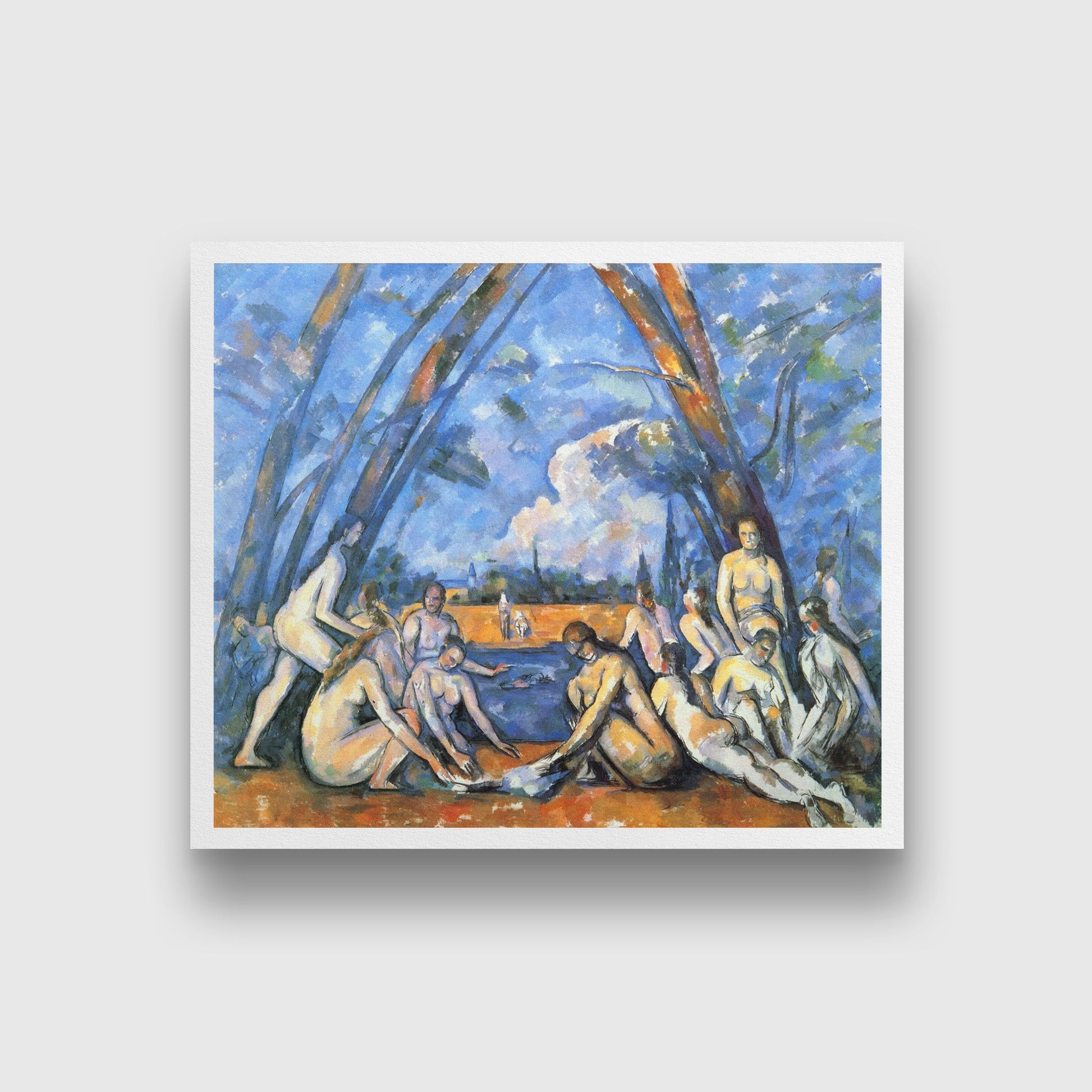 The Bathers Painting - Meri Deewar 5 : 6 Vertical Premium Wall Art Canvas by MeriDeewar