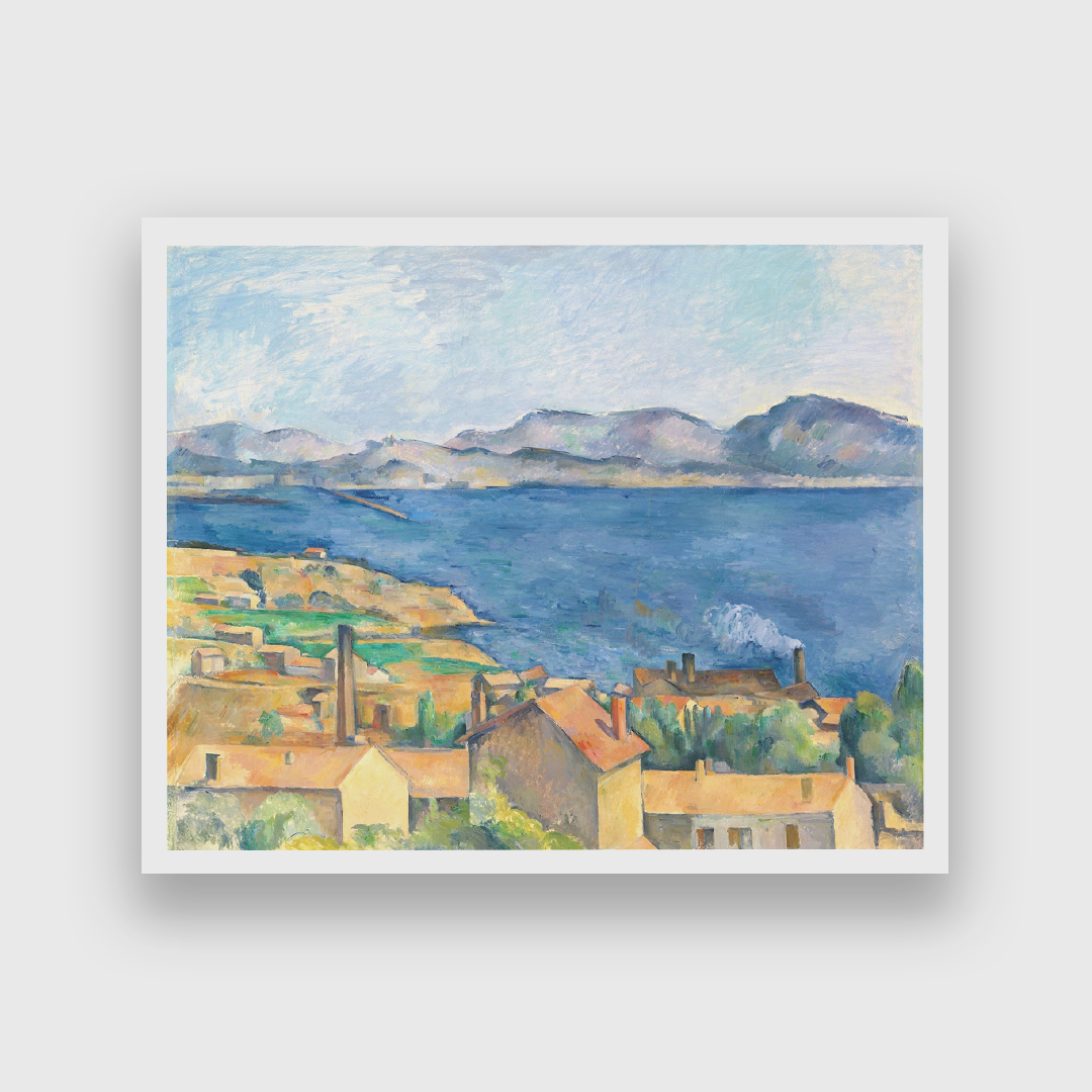 The Bay of Marseille seen from L'Estaque Painting 5 : 4 Horizontal Premium Wall Art Canvas by MeriDeewar