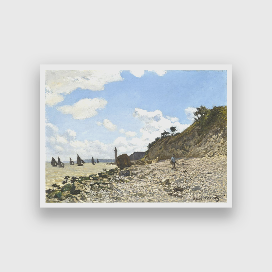 The Beach at Honfleur Painting 4 : 3 Horizontal Premium Wall Art Canvas by MeriDeewar