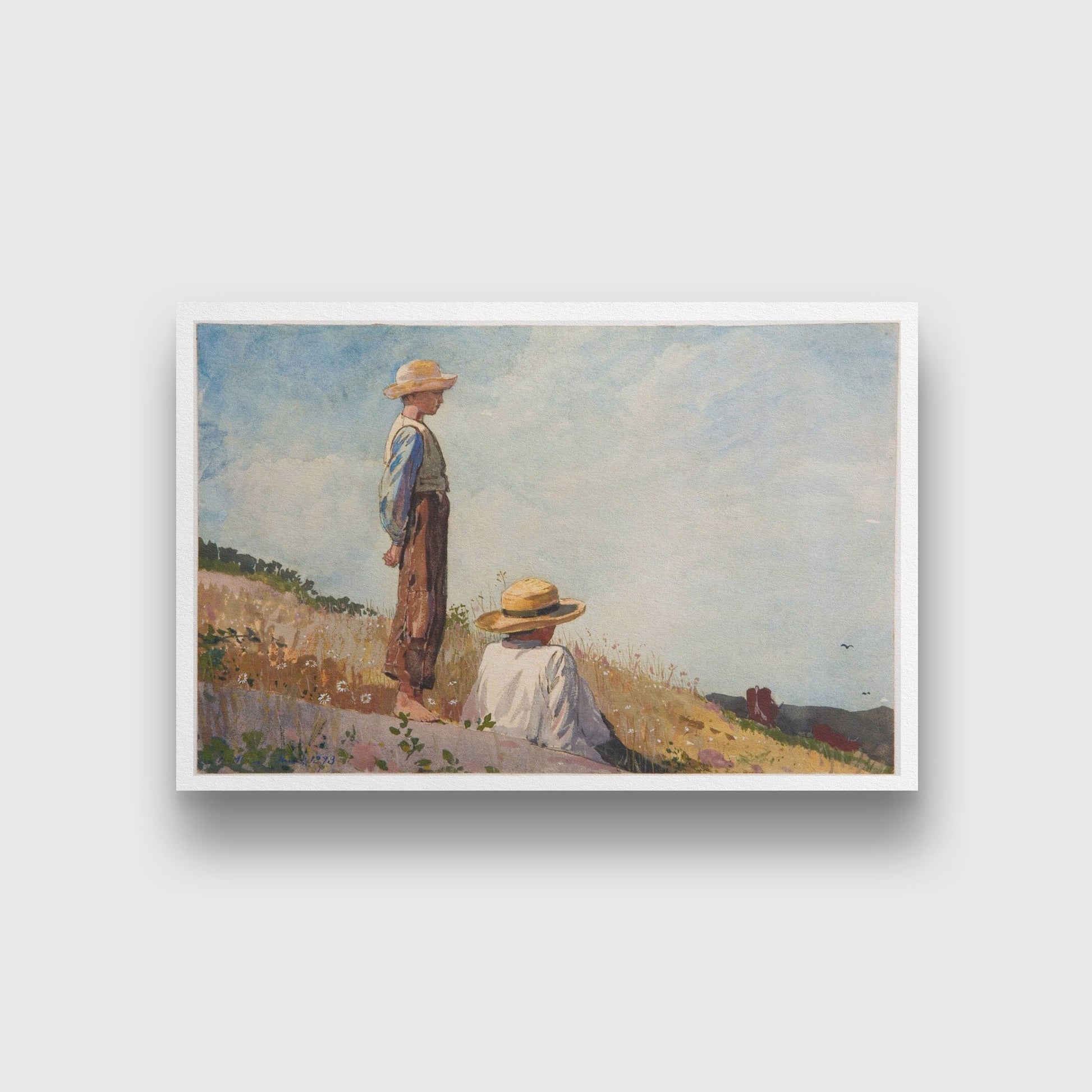 The Blue Boy Painting - Meri Deewar 3 : 2 Horizontal Premium Wall Art Canvas by MeriDeewar